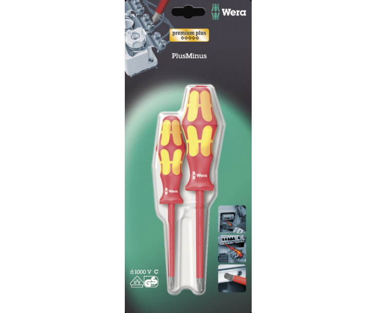 Набор отверток VDE Wera Kraftform 162 i PH/S # 1+2 WE-073600
