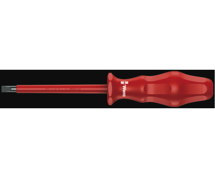 Отвертка Wera Kraftform Classic 1760 i VDE WE-031240 0.4 x 2.5 x 80 шлицевая изолированная
