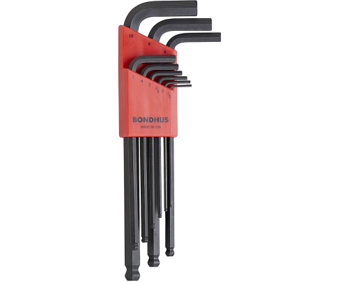 Набор штифтовых ключей HEX Bondhus 10999 длинных со сферической головкой 9 предметов
