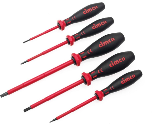 Набор диэлектрических VDE шлицевых отверток Cimco 117700 5 штук