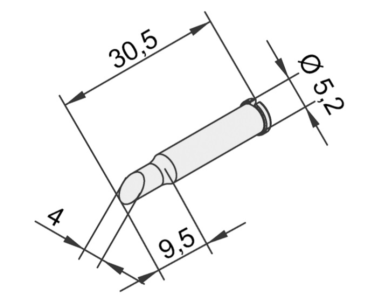 Жало прямое для паяльника Ersa 102ADLF40