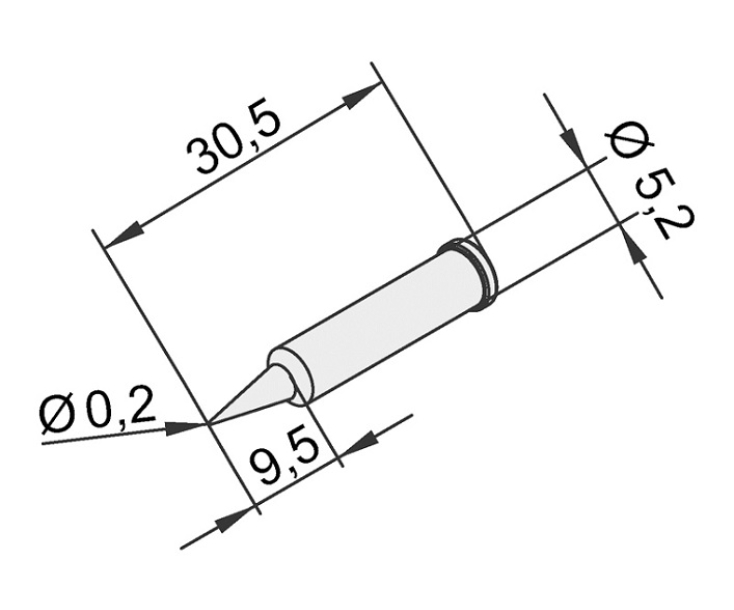 Жало прямое для паяльника Ersa 102PDLF02