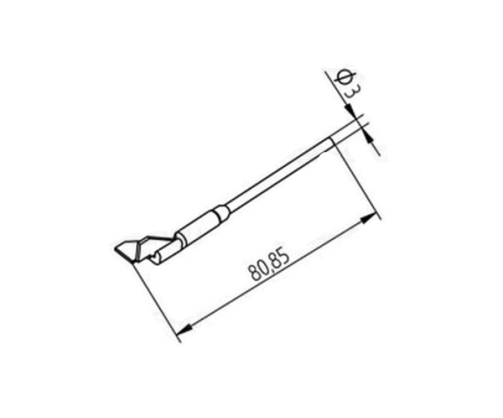 Наконечники для термопинцета CHIP TOOL VARIO угловые Ersa 452QDLF100 (422QD5)