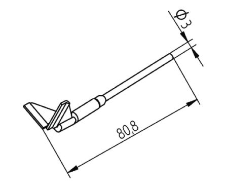 Наконечники для термопинцета CHIP TOOL VARIO угловые Ersa 452QDLF200 (422QD4)