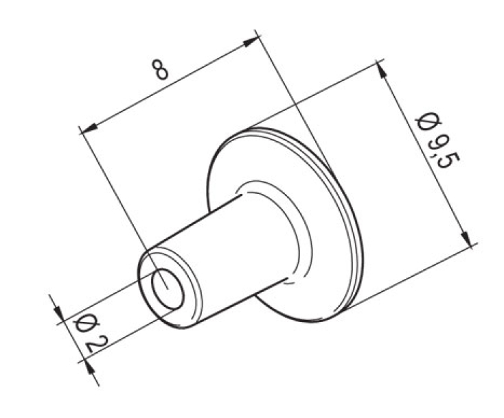 Сопло паяльное прямое для термофена i-TOOL AIR S Ersa 472AR