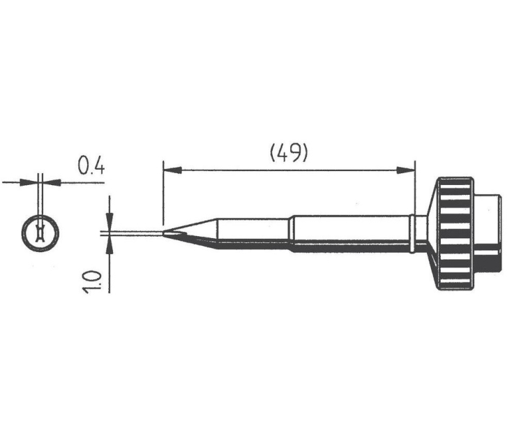 Жало прямое для паяльника TECH TOOL Ersa 612CD(LF)