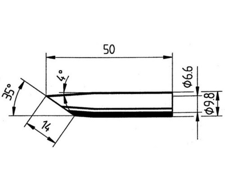 Жало прямое для паяльника Ersa 832GD(LF)