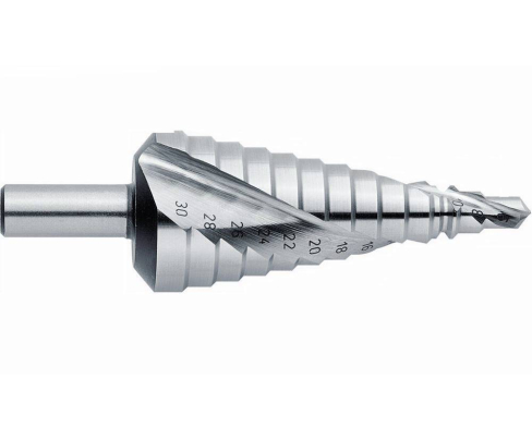 Сверло ступенчатое по металлу со спиральной канавкой 6 - 30 мм Exact GQ-07003 трехопорный хвостовик RotaStop