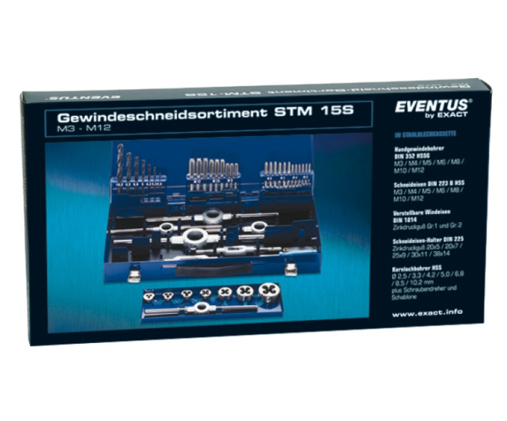 Набор STM 15S для нарезания метрической резьбы M3-M12 DIN 352 Exact GQ-10731 42 предмета