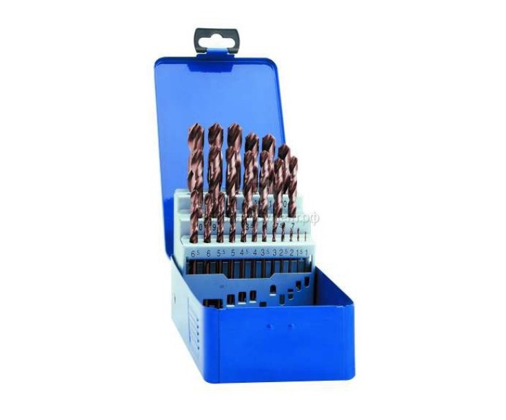 Набор спиральных сверл HSS-G 1 - 13 мм Co 5 Exact GQ-32006 25 предметов