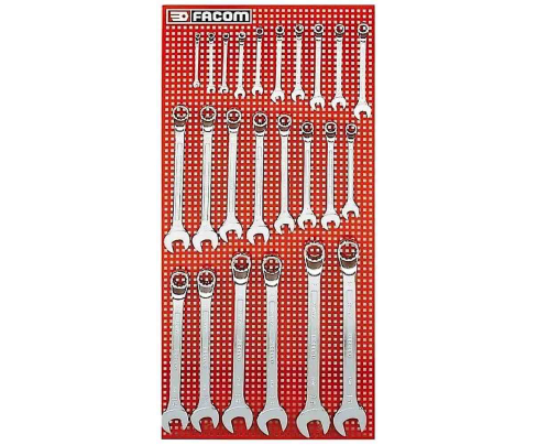 Набор комбинированных гаечных ключей Facom 41.P24M 24 штуки