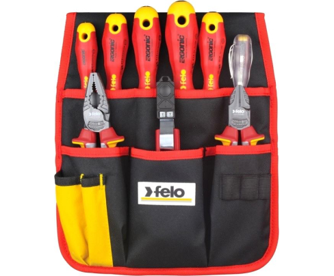 Набор из отверток, ножа, бокорезов и пассатижей VDE Felo Ergonic SL PH 9 предметов 41399504