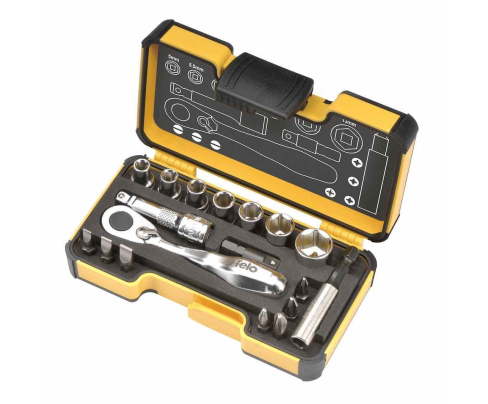 Набор бит SL PH PZ и торц. головок Felo с трещоткой 18 предметов 05771806