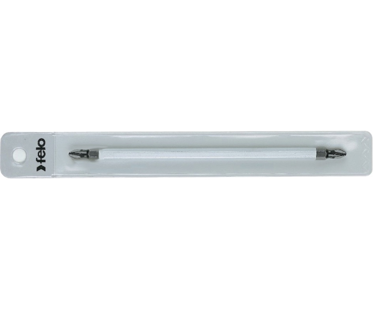 Бита крестовая двусторонняя Phillips Felo Industrial серия 062 PH2 / PH3 06202304 в блистере