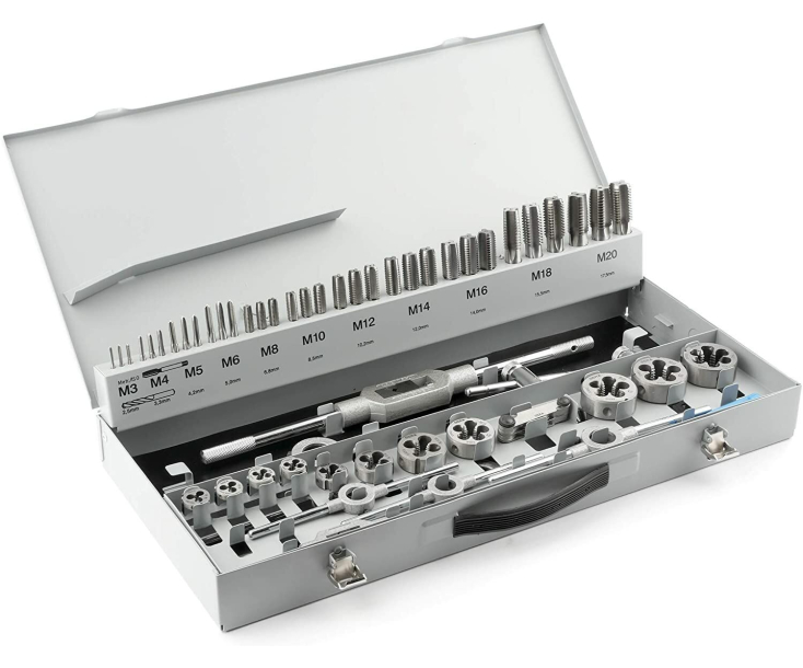 Набор ручных метчиков и плашек DIN 352/223 HSSG M3-M20 56 предметов GSR 00708090