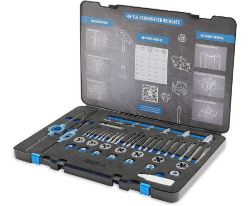 Набор метчиков и плашек DIN 352/ 25х9 M3-M12 HSSG 48 предметов GSR 08333800