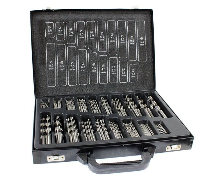 Набор свёрл DIN 338 HSS-G 1,0-10,0 мм 170 шт GSR 08343600