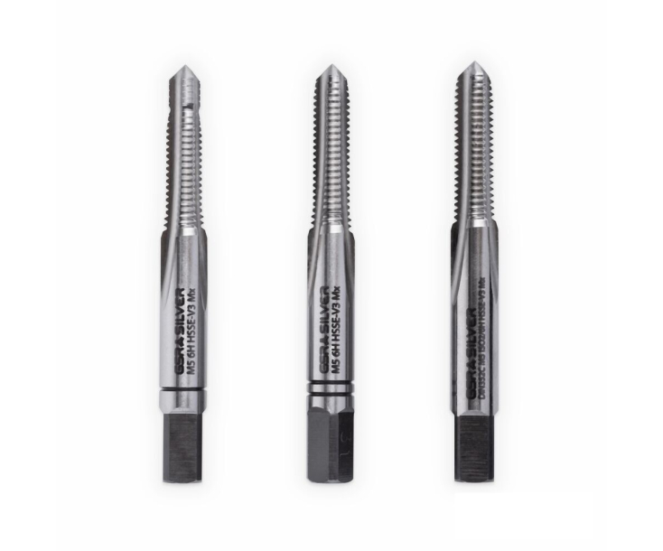 Метчики ручные HSSE-V3 DIN 352 6H М 5 набор (3 шт) для титановых сплавов GSR B09407170