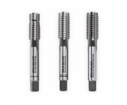 Метчики ручные HSSE-V3 DIN 352 6H М 12 набор (3 шт) для титановых сплавов GSR B09407250