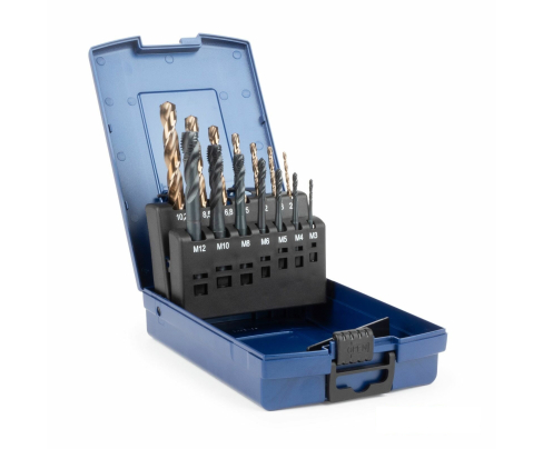 Набор машинных метчиков С/RSP35° HSSE VAP DIN371/376 M3-M10/M12 14 предметов GSR BRB08403028