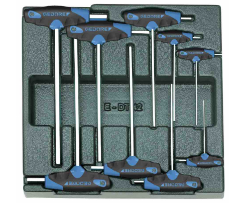 Набор отверток HEX с Т-образной рукояткой на ложементе 1500 ES-DT 42  Gedore 1543474 9 шт.