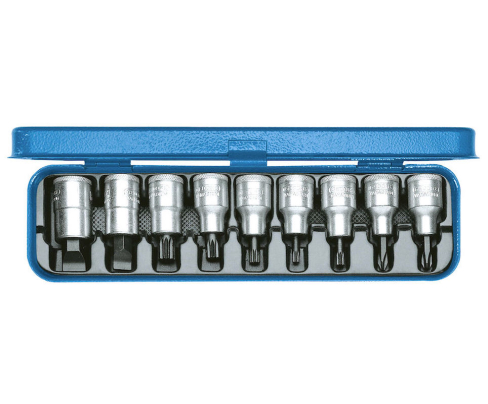 Набор INX 19 PM торцовых головок 1/2" с битами SL, PH, XZN Gedore 6150050 9 предметов