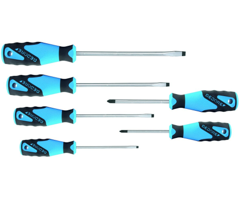 Набор отверток с трехкомпонентными рукоятками IS 4-8 PZ 1-2 Gedore 1482300