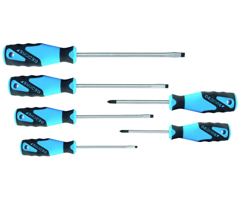 Набор отверток с трехкомпонентными рукоятками 6 предметов IS 4-8 PH 1-2 Gedore 1482319