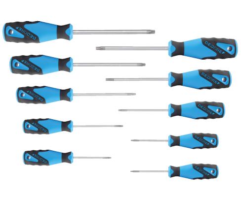 Набор отверток с трехкомпонентными рукоятками 10 предметов TORX T7-T40 Gedore 1482335