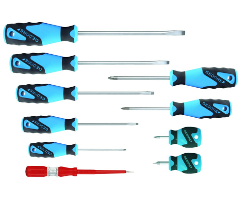 Набор отверток с трехкомпонентными рукоятками 10 предметов IS 3-8 PH 1-2 Gedore 1482343