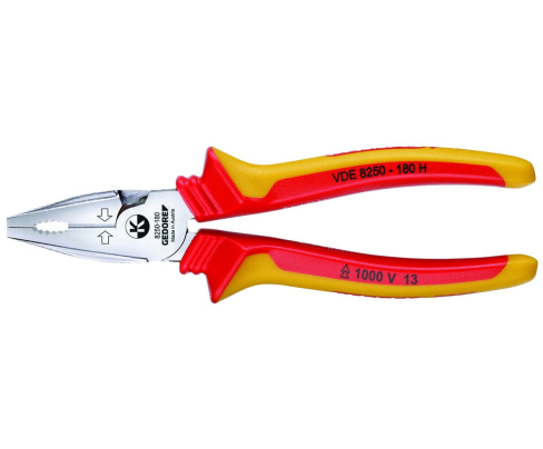 Комбинированные клещи VDE для тяжелых условий эксплуатации с изоляцией VDE Gedore 1699849