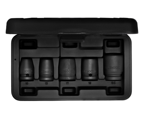 Набор головок торцевых ударных коротких для легкового автомобиля 1/2