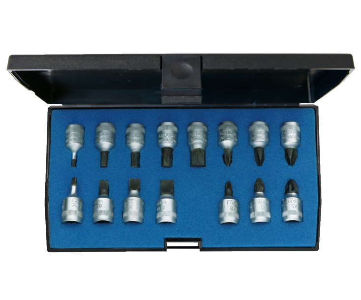 Набор торцевых головок с отверточными вставками 1/4