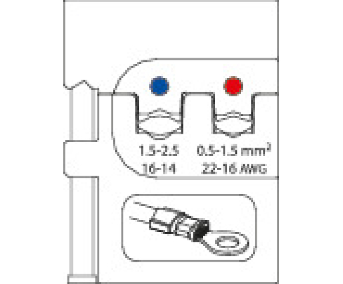 Модуль сменный для изолированных клемм 0,5-1,5/1,5-2,5 Gedore 1830562