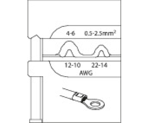 Модуль сменный для неизолированных клемм 0,5-2,5/4-6 Gedore 1830597
