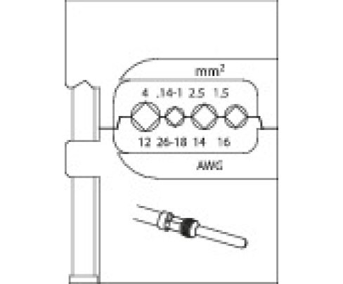 Модуль сменный для массивных разъемов 1,5-4мм Gedore 1830732