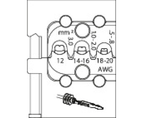 Модуль сменный для пластинчатых контактов Gedore 1963384