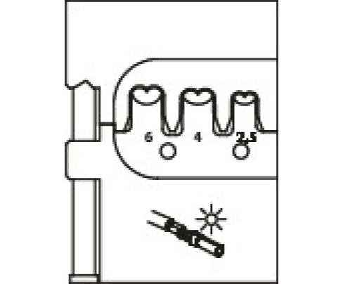Модуль сменный для многоконтактного разъема MC4 Gedore 2078104
