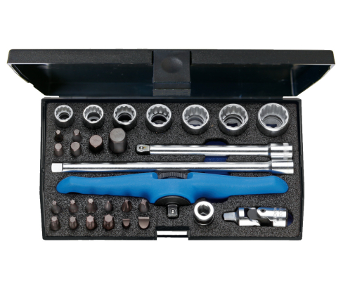 Набор торцевых головок с аксессуарами 1/4