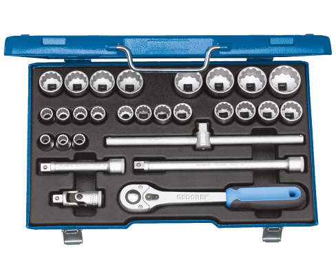 Набор торцевых головок с аксессуарами 1/2