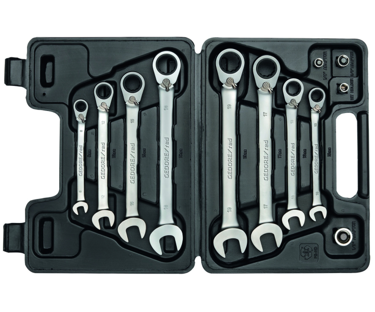 Гребень.трещотка пролет.набор рев. 8-19мм 12шт. Gedore 3300059