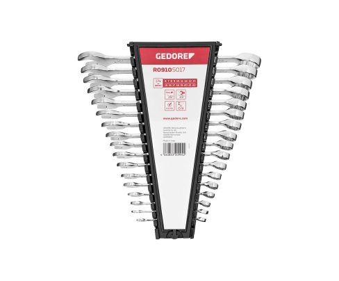 Набор гаечных ключей комбинированных размер 6-22мм 17шт. Gedore 3300994
