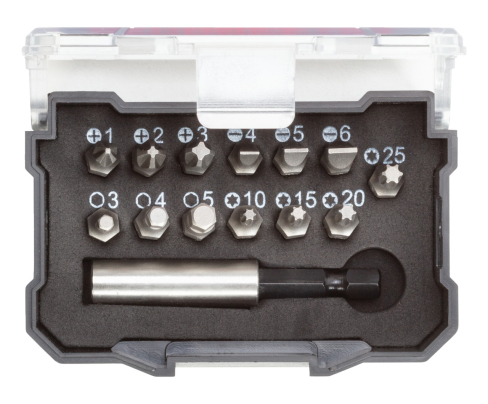 Коробка для бит 1/4 PH+SL+TX+шестигранник+держатель 14шт. Gedore 3301347