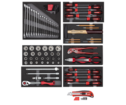 Набор инструментов 8xCT модулей + резец 81шт. Gedore 3301655