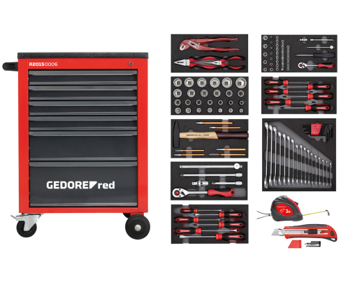 Набор инструментов i.t.trolley MECHANIC красный 119шт. Gedore 3301667