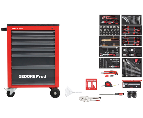 Набор инструментов i.t.trolley MECHANIC красный 166шт. Gedore 3301668