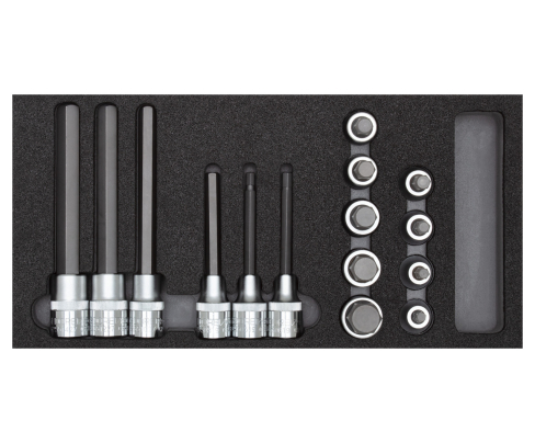 Набор насадок 1/2 2/6 CT 15шт. Gedore 3301710