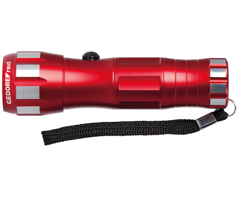 Фонарик 1xLED дальность 25-30м 3xAAA алюминий Gedore 3301755