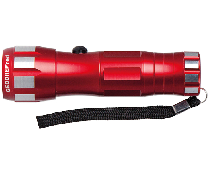 Фонарик 1xLED дальность 25-30м 3xAAA алюминий Gedore 3301755