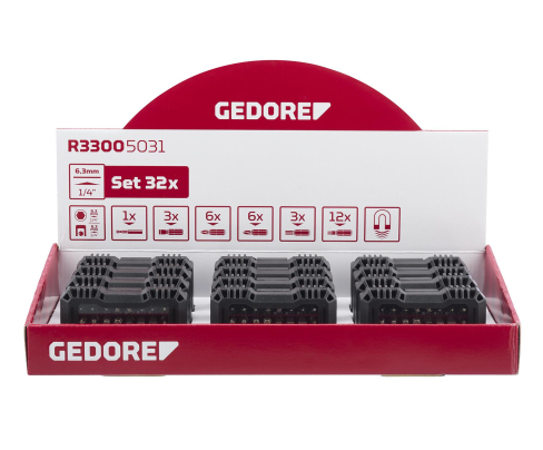 Дисплей 12xBit box 1/4 SL+PH+PZ+TX 32шт. Gedore 3301875